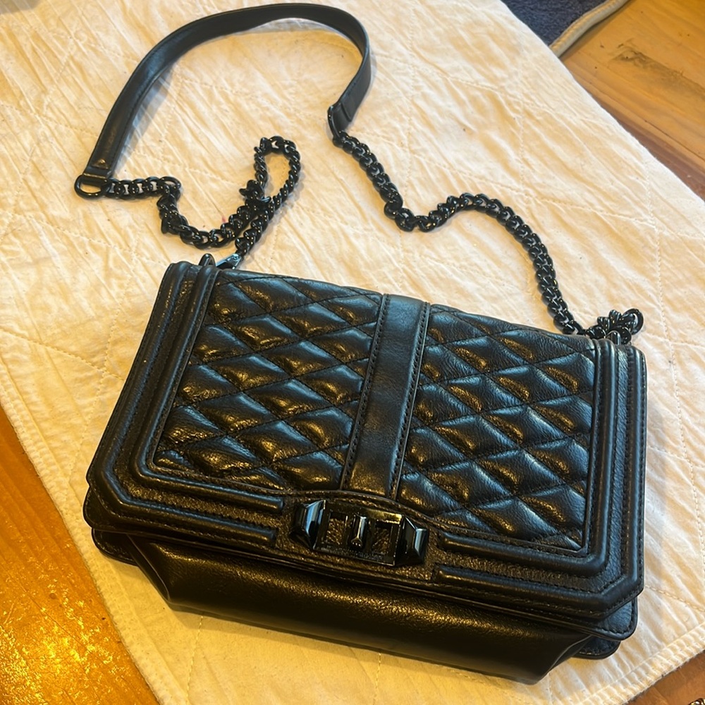 Rebecca Minkoff black pocketbook 10” x 7 1/2”